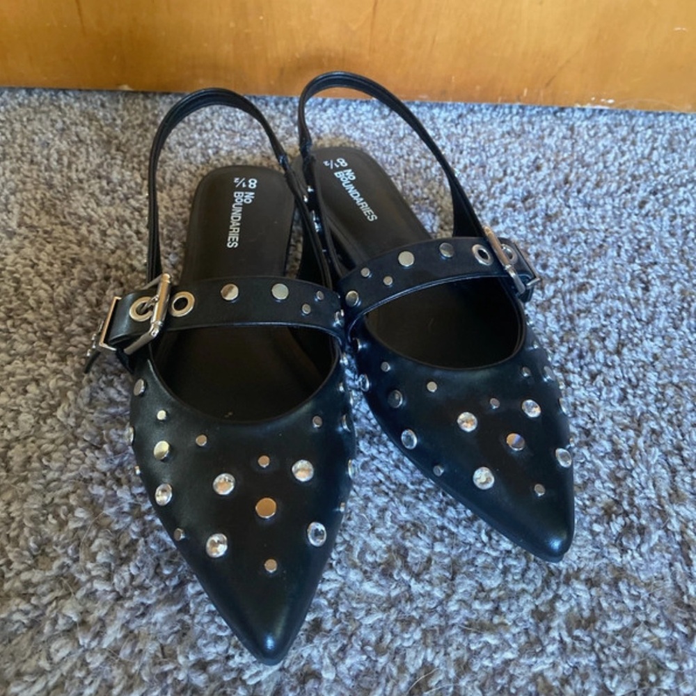 Studded sling backs
